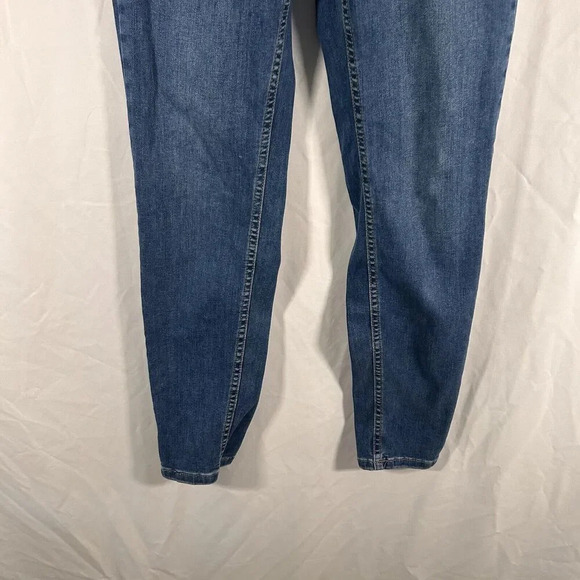 We the Free Jeans Women's 29 Medium Wash Mid Rise Cotton Blend Button Zip - Picture 3 of 9